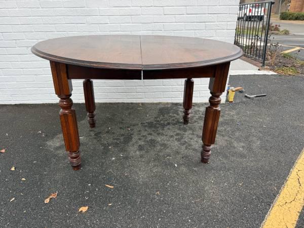 Antique Victorian Style Walnut Dining Table