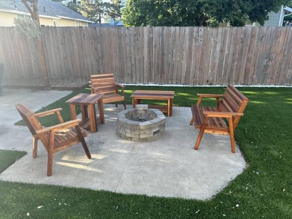 Outdoor cedar patio furniture 3pcs starting at 15