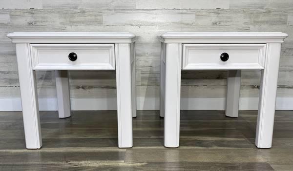 Matching White End Tables/ Nightstands Set Of 2
