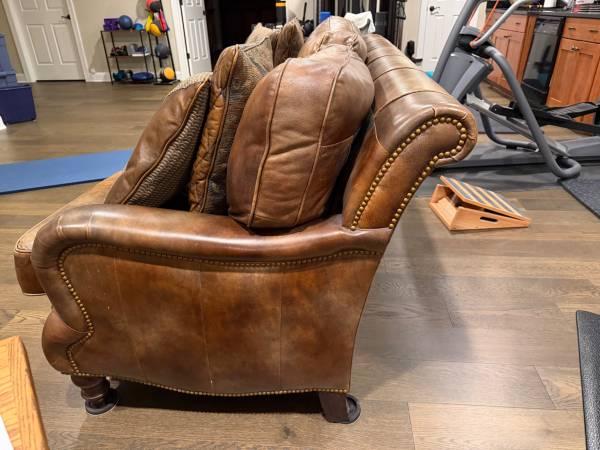 Genuine Leather Sofa (Good Condition) 2