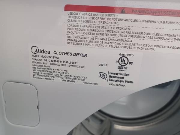 Midea Washer & GAS DRYER SET 3