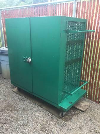 Rare Greenlee 5060 2-door mesh utility cabinet/ job box
