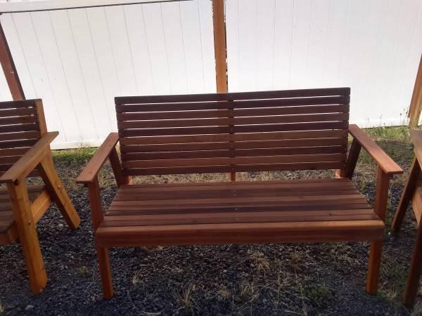 Outdoor cedar patio furniture 3pcs starting at 8