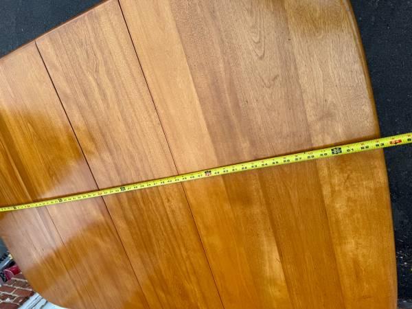Vintage Solid Hard Rock Maple Dining Table by Cushman 9