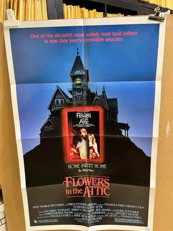 Poster for the thrilling 1987 thriller FLOWERS IN THE ATTIC!