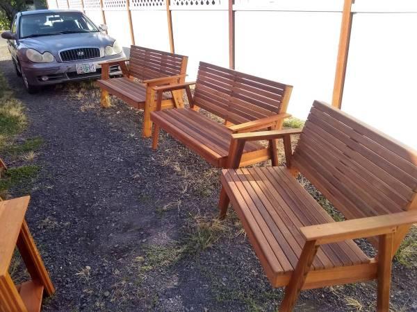 Outdoor cedar patio furniture 3pcs starting at 6