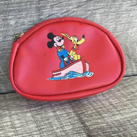 MCM Disney Mickey Mouse and Pluto Boat Zippered Coin Change Purse 2