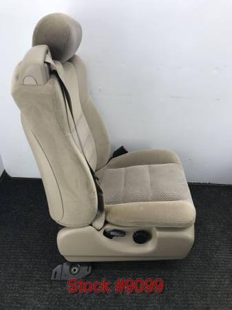 2001 - 04 Ford F250 F350 Super Duty EXT Cab TAN Cloth Front Seats Seat 17