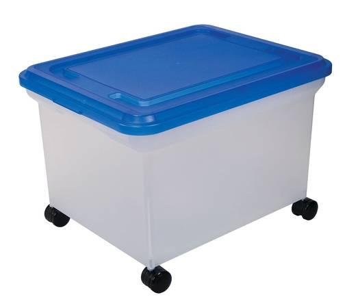 New Mobile Storage Box - Files Letter Legal Folders Book Lid Wheels 2