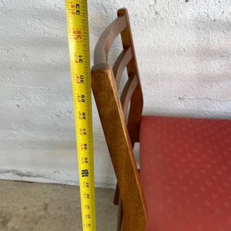 Vintage Set of 4 Mid Century Modern Walnut Dining Chairs 14
