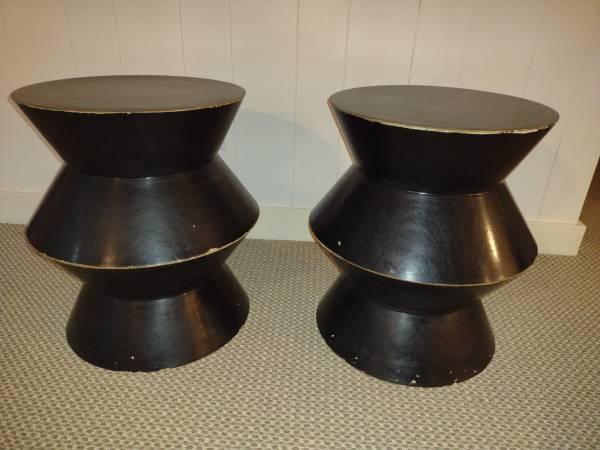 Round Side Tables - Pair