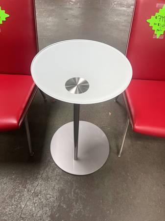 Glass Steelcase Side Table (NW Office Liquidations)