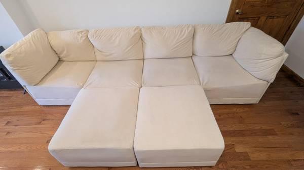 sectional couch beige/cream