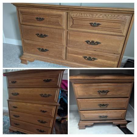Solid Wood Dresser Set - 2 dressers and nightstand (Young Hinkle)