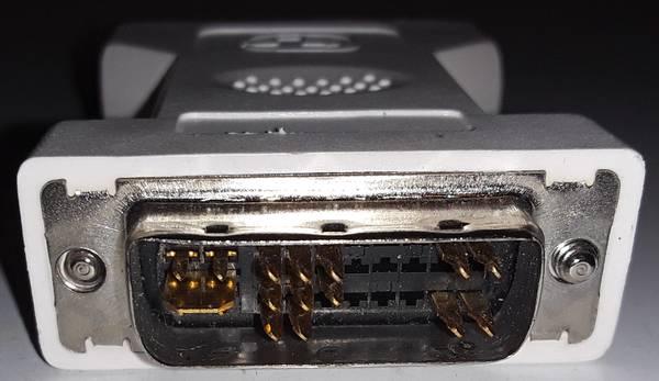 Two DVI-A (M) to VGA (F) video converter adapters