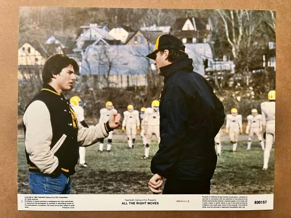 Three original lobby cards for Tom Cruise film ALL THE RIGHT MOVES