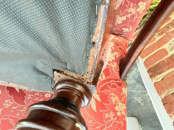 Antique Victorian Eastlake style upholstered dining chairs 15