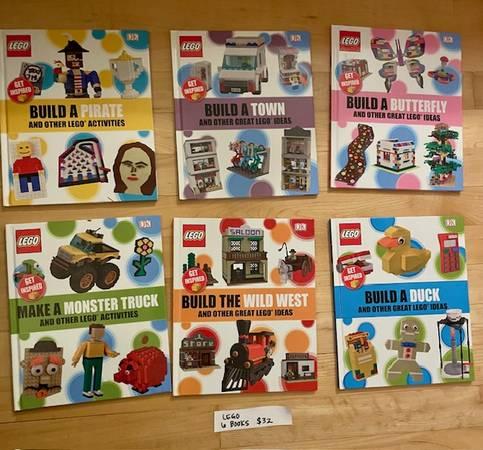 6 HARDCOVER LEGO  BOOKS - 40% off and LIKE NEW