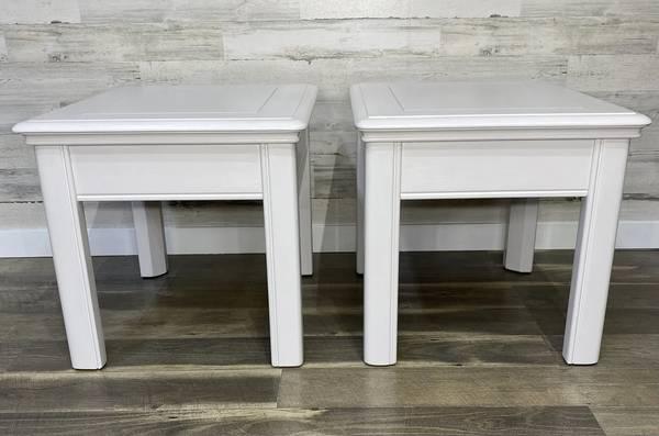 Matching White End Tables/ Nightstands Set Of 2 8