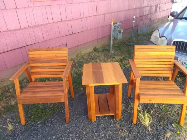Outdoor cedar patio furniture 3pcs starting at 3
