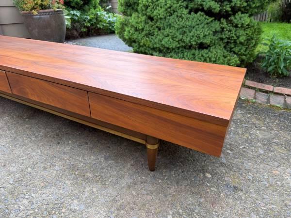 Mid century vintage walnut table 7