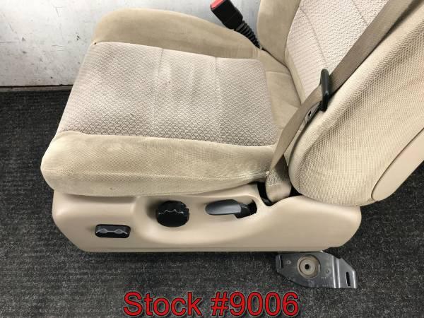 2001 - 04 Ford F250 F350 Super Duty EXT Cab TAN Cloth Front Seats Seat 8