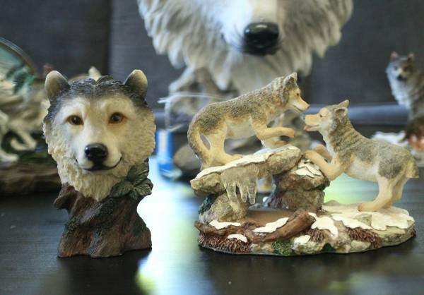 Wolf Decor Statue Decoration Wolves Wildlife Collection Cabin 4
