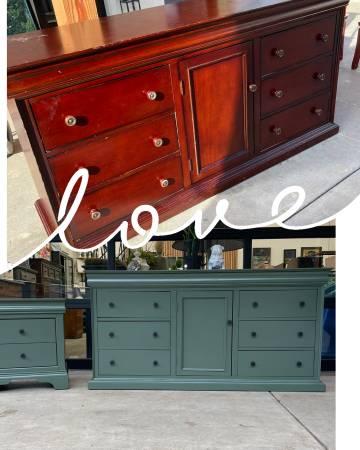 Large green tall dresser 5
