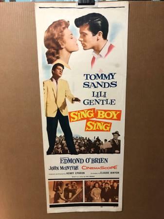 SING BOY SING original insert movie poster from 1958!