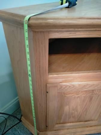 Corner Oak Computer,Books,Decorative,Lamp,Plant TV shelf cabinet 4