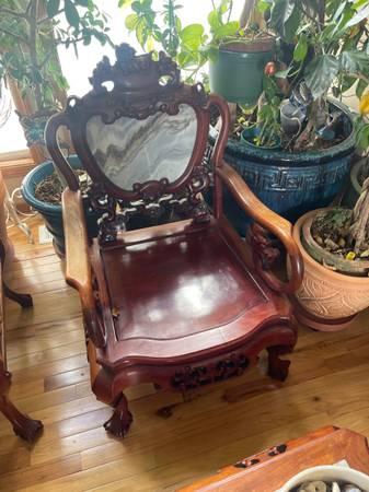 Hand carved Chinese sitting room set