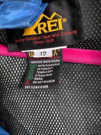 Vtg REI Gore-Tex Rain Jacket Coat Womens 12 Hooded Outdoor Waterproof 3