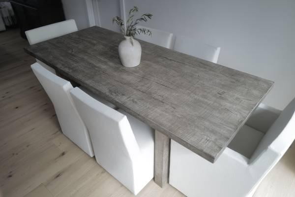 RH 84” Reclaimed Oak Wood Dining Table Restoration Hardware 6