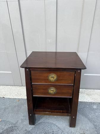 Side Table - 2 Drawer + Lower Storage. Bedside / Couch / Office