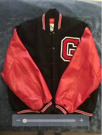 Vintage Golds Gym Letterman Jacket Black & Red Men's XL Wool & Leather