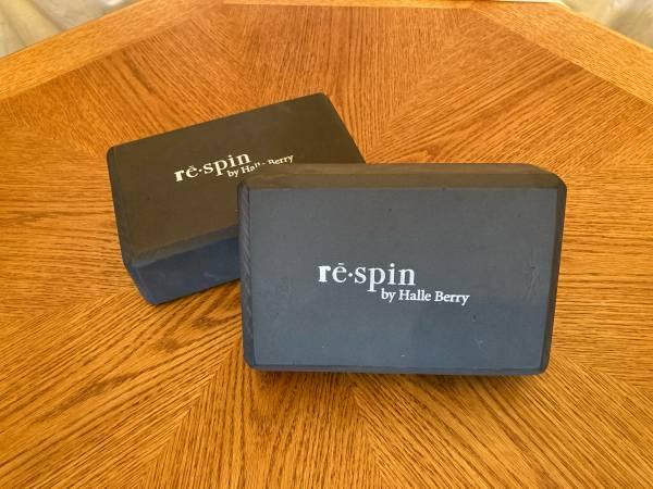 Two grey foam yoga blocks - used, good