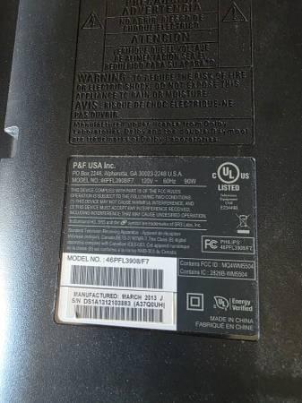 Philips 46” TV – Works Well