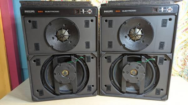 Philips RH544 Motional Feedback Powered HiFi Stereo Monitor Speakers Holland Pin