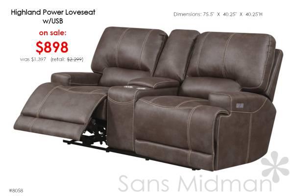 NEW IN BOX! Agata Reclining Sofa, with Drop Down Center Console! 21