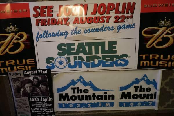 Seattle Sounders Budweiser Josh Joplin The Mountain Banner Signed