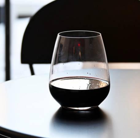STEMLESS WINE GLASS Set of 4 made in Italy, Luigi Bormioli Crescendo S
