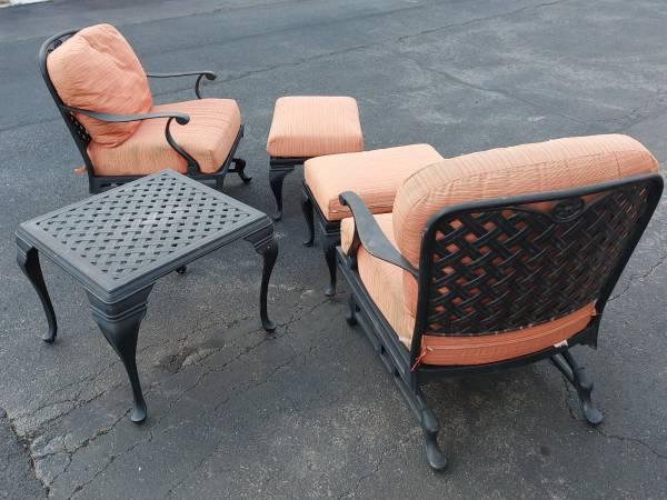 Summer Classics  Provance Spring Lounge Deep Chairs w/ Ottoman & Table 10