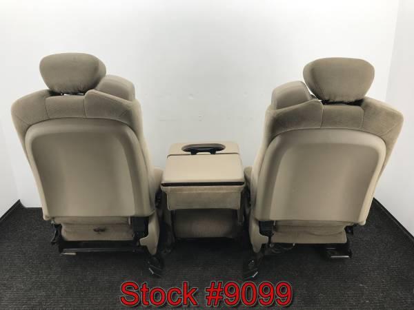 2001 - 04 Ford F250 F350 Super Duty EXT Cab TAN Cloth Front Seats Seat 19
