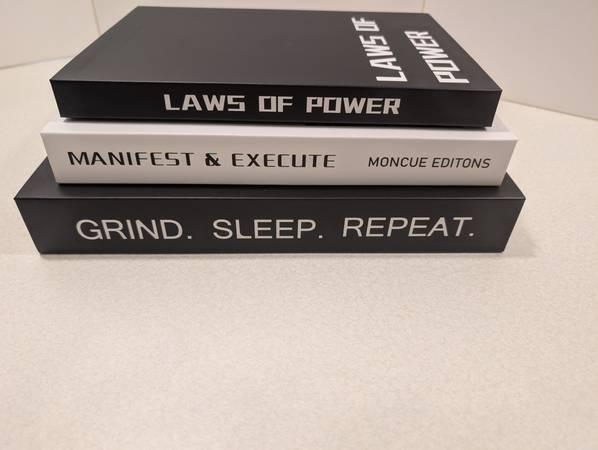 Decorative Books for Home Decor - Set of 3 Faux Coffee Table Books