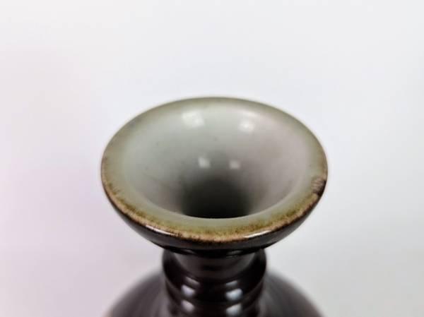 Vintage Chinese Black Glaze Sgraffito Vase - Signed "Tuibo" - 9.25" 7
