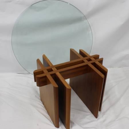 Danish Mid Century Modern Glass Top Coffee Table 5