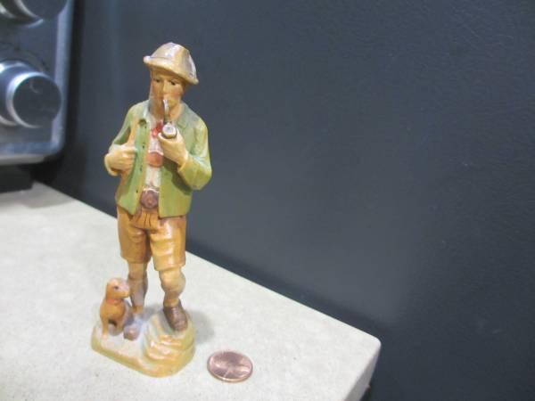 Vintage Hand Carved Hunter by GG Lang Sel. Erben Oberammergau