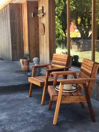Outdoor cedar patio furniture 3pcs starting at 13