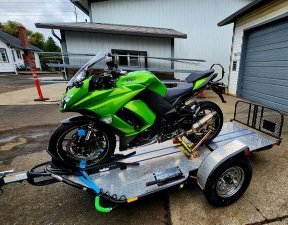 Motorcycle Droptail Trailer Easy Load Single/DoublBike ATV Hauler MADE IN USA To