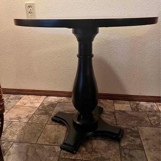 Round Black Side Table